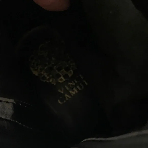 Vince Camuto Black Boots with Gold Buckle - Picture 11 of 11